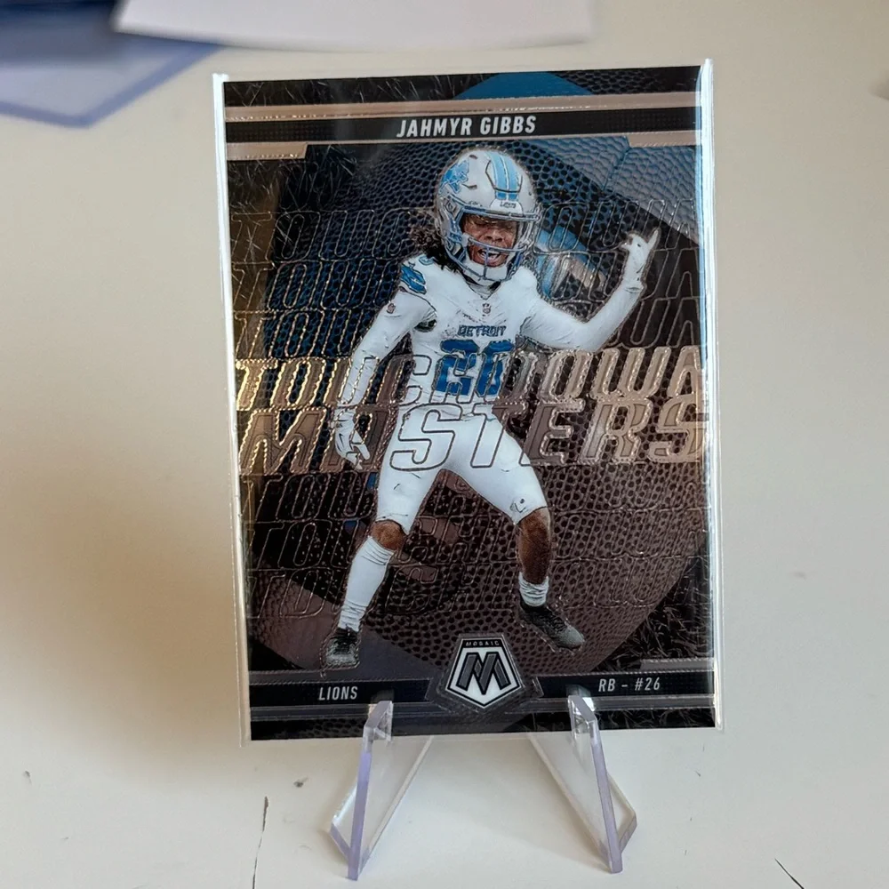 🔥 2025 Jahmyr Gibbs Panini Mosaic Touchdown Masters. Detroit Lions - Picture 1 of 2